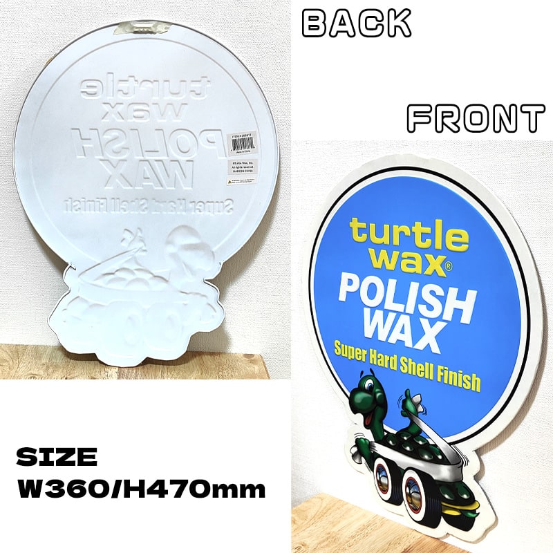 アメリカン レトロ ブリキ看板 エンボスメタルサイン Turtle Wax 雑貨 