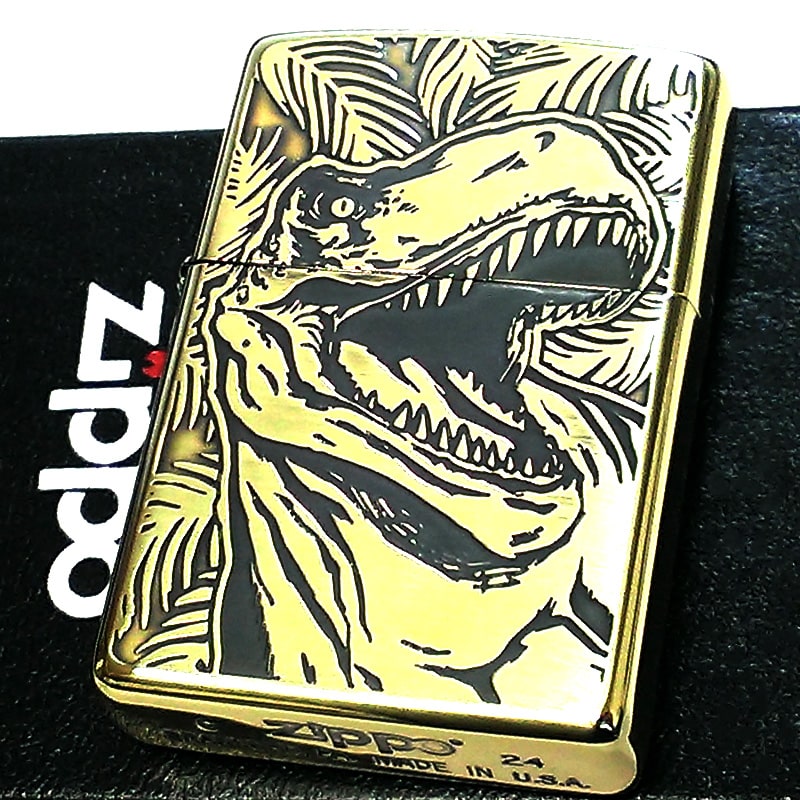 Zippo 恐竜シリーズ ディプロドクス ZIPPO 両面加工 ティラノサウルス ジッポ ライター 彫刻 ブラス