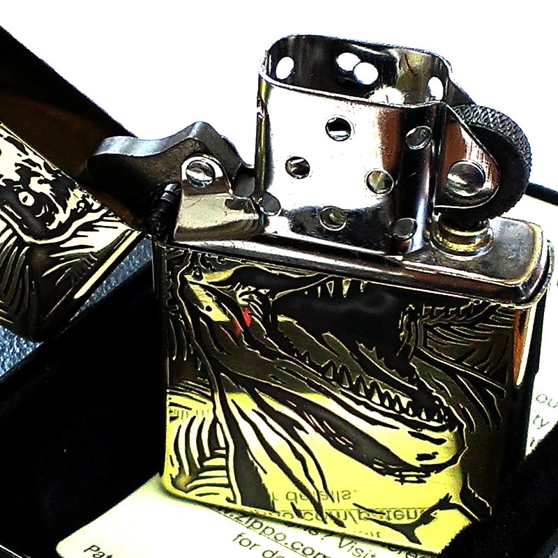 ZIPPO（ジッポー） 両面加工 ティラノサウルス ジッポ ライター 彫刻 