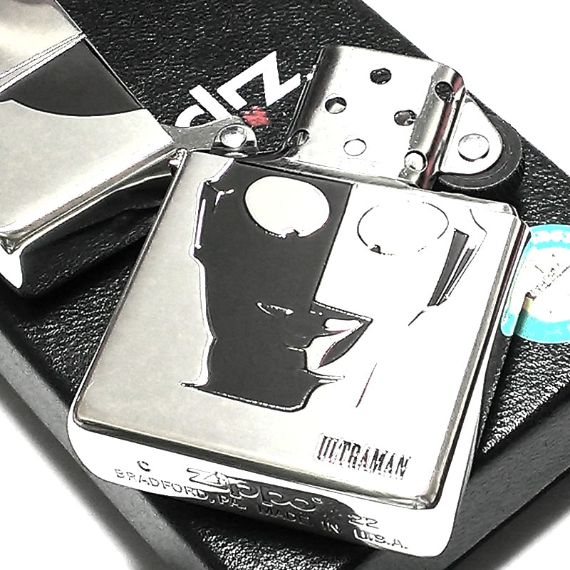 ZIPPO アニメ ジッポ ライター ウルトラマン 円谷プロ シルバー 黒差し