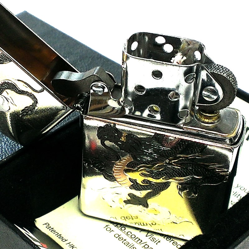 T*ツ様 スターリングシルバー製マネークリップ　和彫の雲龍 ZIPPO（ジッポー） 和柄 雲竜 かっこいい 龍 彫刻 ジッポ ライター