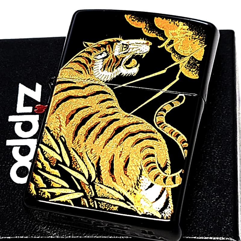 ZIPPO（ジッポー） 本金蒔絵 虎 ジッポ ライター 和柄 かっこいい 漆