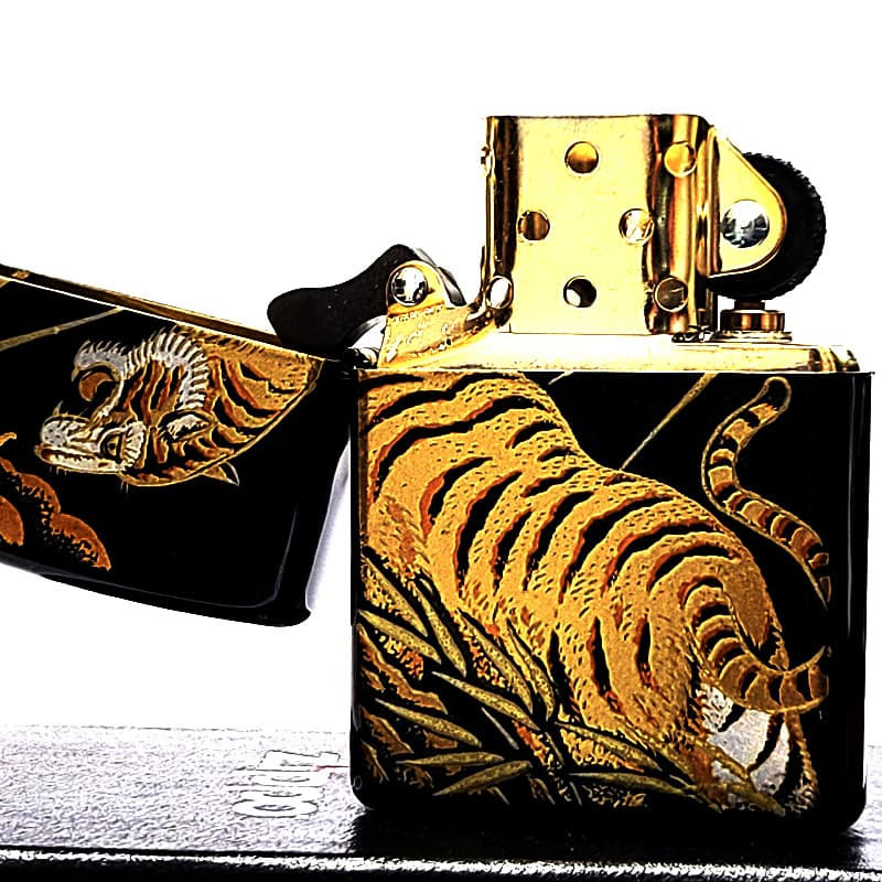 ZIPPO（ジッポー） 本金蒔絵 虎 ジッポ ライター 和柄 かっこいい 漆