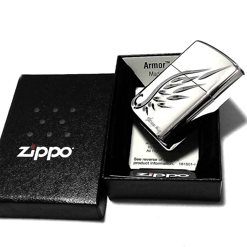 ZIPPO（ジッポー） ライター アーマー V-WING シルバー ジッポ 天使の