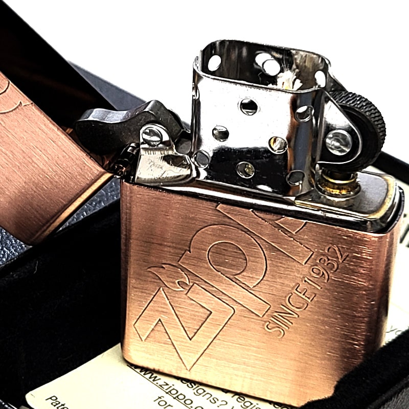 ZIPPO（ジッポー） ライター アンティークカッパー ロゴデザイン 銅古