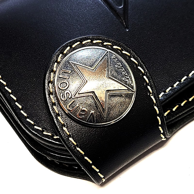 VANSON（バンソン） 本革製 長財布 ブラック かっこいい ロング