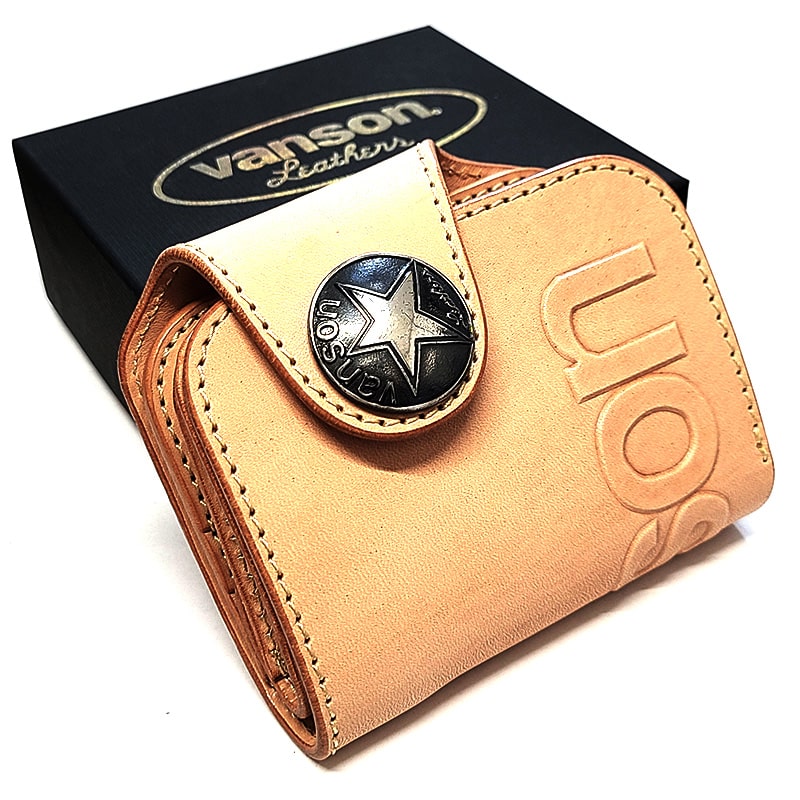 vanson バンソン レザーポーチ カードケース 財布 小物 ブラウン VANSON 財布 かっこいい 本革製 バンソン ショートウォレット