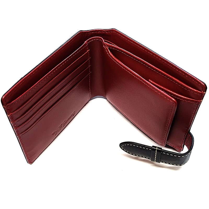 VANSON（バンソン） 財布 二つ折り 本革製 フラットショートウォレット