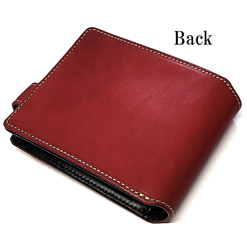 VANSON 財布 vanson 本革製 フラットショートウォレット レッド
