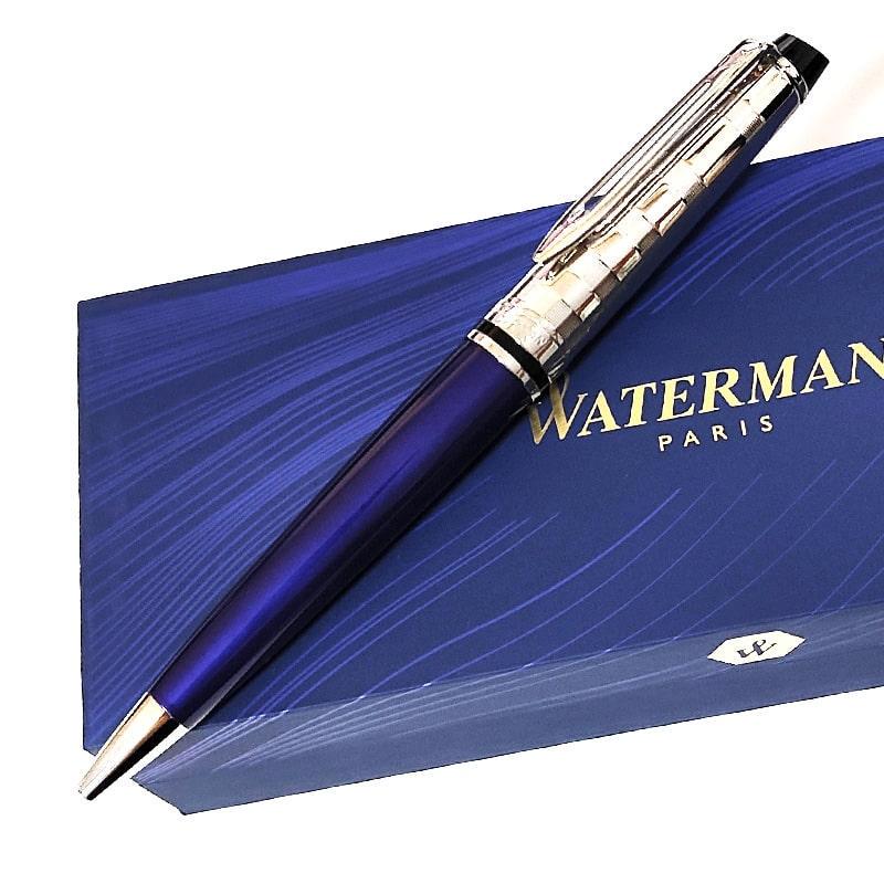 WATERMAN チャールストン　青 ボールペン ケース付き ラグジュアリーペン ギフトセット