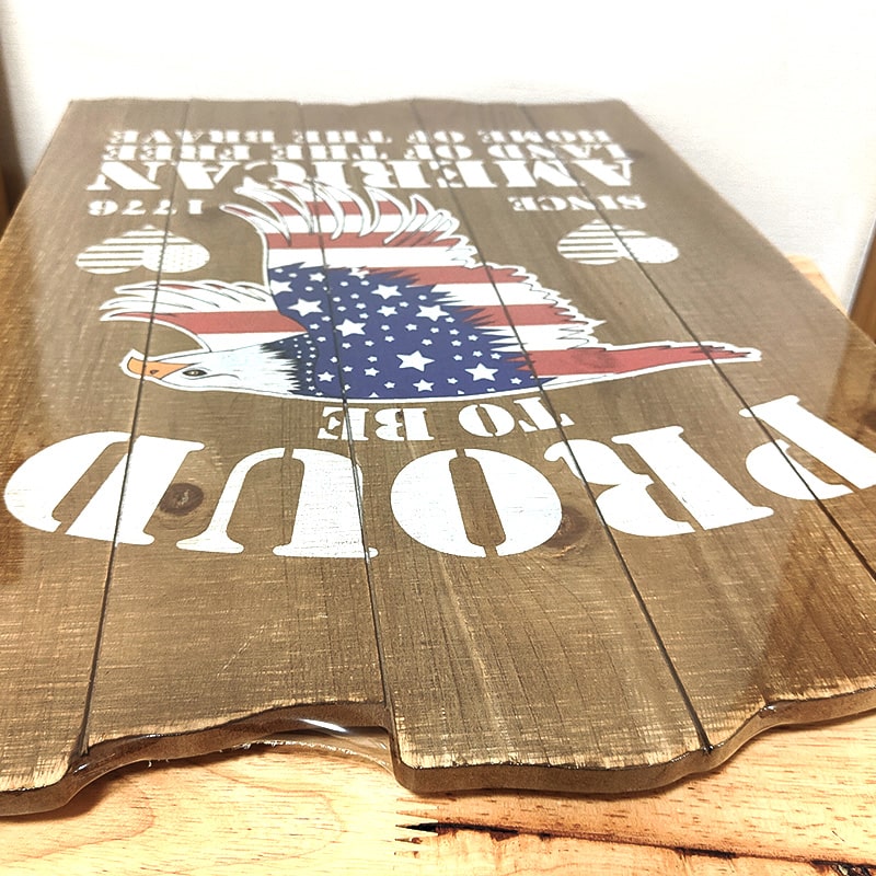 アメリカン レトロ 木製看板 アンティーク PROUD TO BE AMERICAN