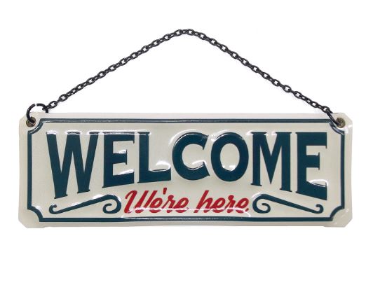 アメリカン レトロ ブリキ看板 ウェルカム メタルサイン おしゃれ