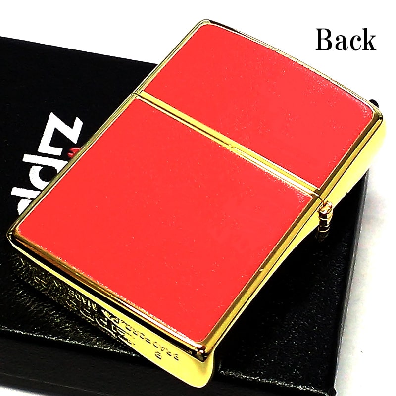 ZIPPO ウィンディガール ジッポ ライター ゴールド レッド Windy G Series シンプル かわいい おしゃれ レトロ 両面加工 金 赤