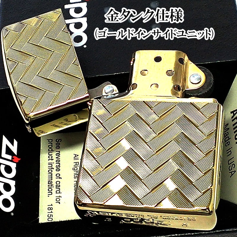 ZIPPO アーマー ジッポ ライター WIRE MESH 純金メッキ K24 ゴールド 繊細彫刻 両面加工 重厚 メンズ ギフト プレゼント