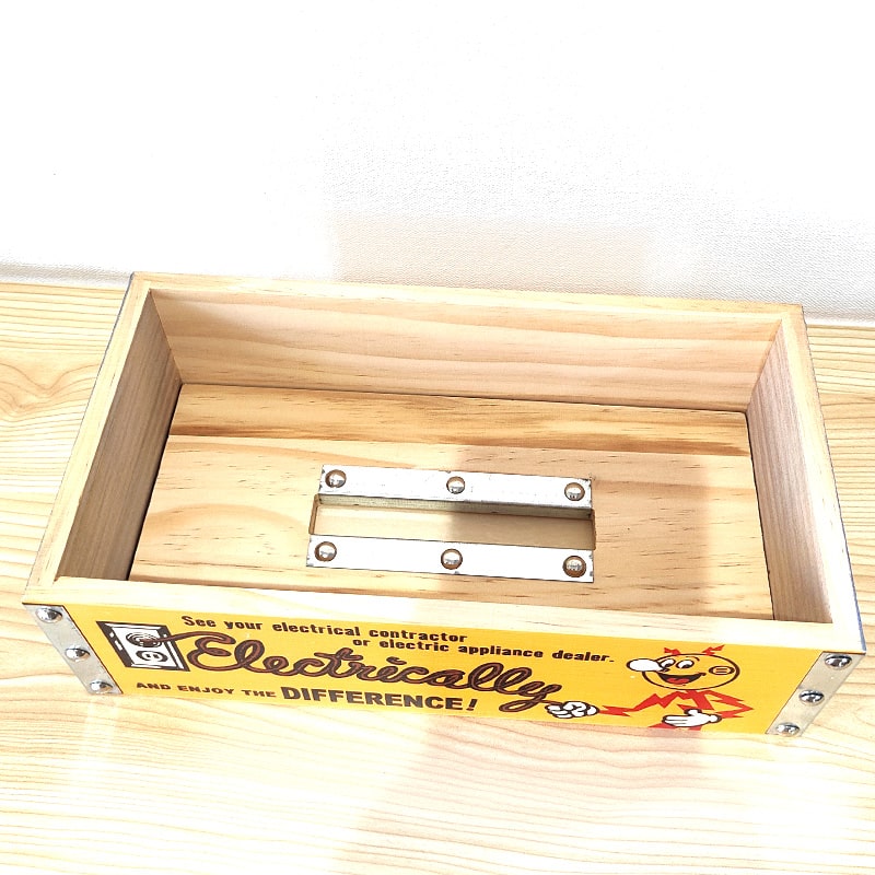 アメリカン レトロ ティッシュボックス おしゃれ 木製 レディ