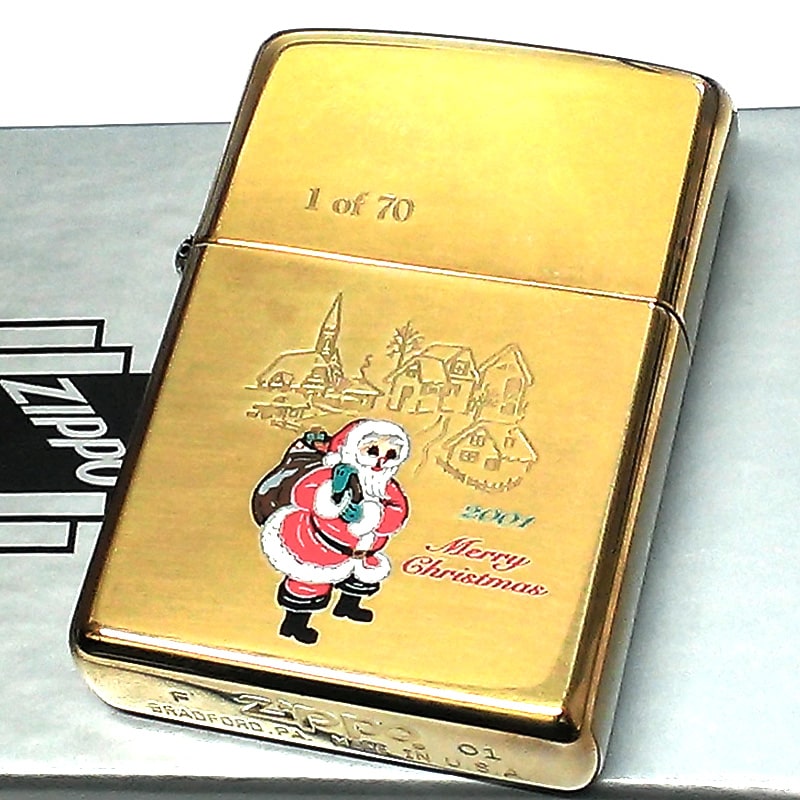 ZIPPO ライター 限定70個生産 レア クリスマス 2001年製 サンタ 絶版 ジッポ Xmas ゴールド 一点物 真鍮古美 ヴィンテージ 未使用品  : xmas-1of70gp : Zippoタバコケース喫煙具のハヤミ - 通販 - Yahoo!ショッピング