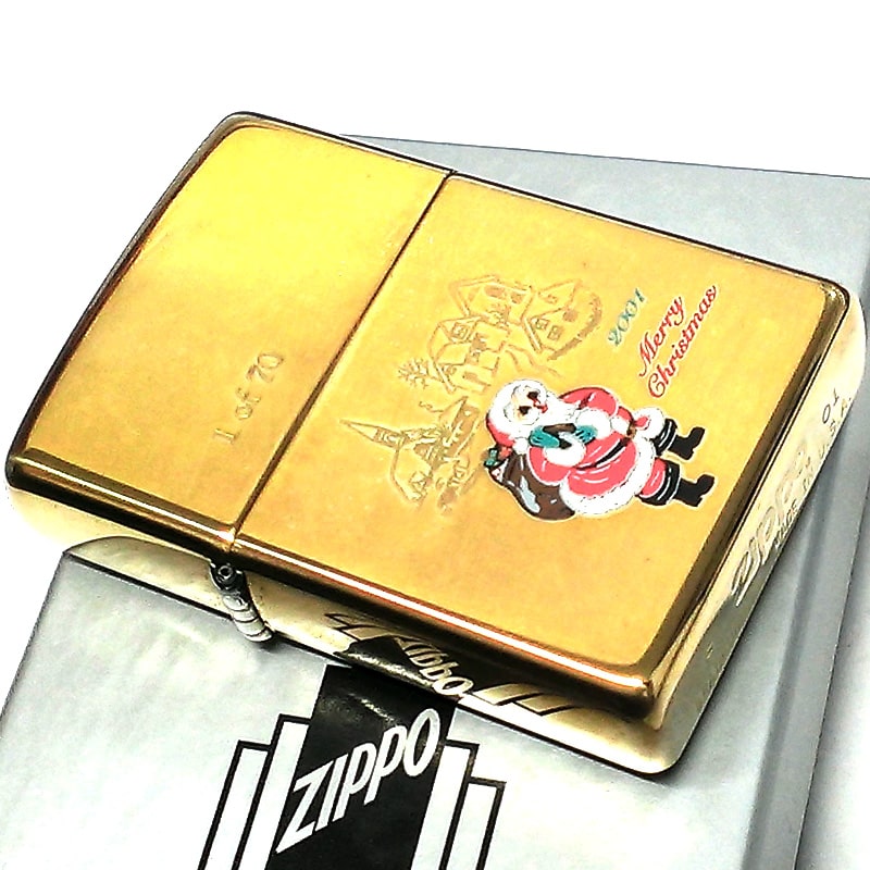 ZIPPO ライター 限定70個生産 レア クリスマス 2001年製 サンタ 絶版 ジッポ Xmas ゴールド 一点物 真鍮古美 ヴィンテージ  未使用品 : xmas-1of70gp : Zippoタバコケース喫煙具のハヤミ - 通販 - Yahoo!ショッピング