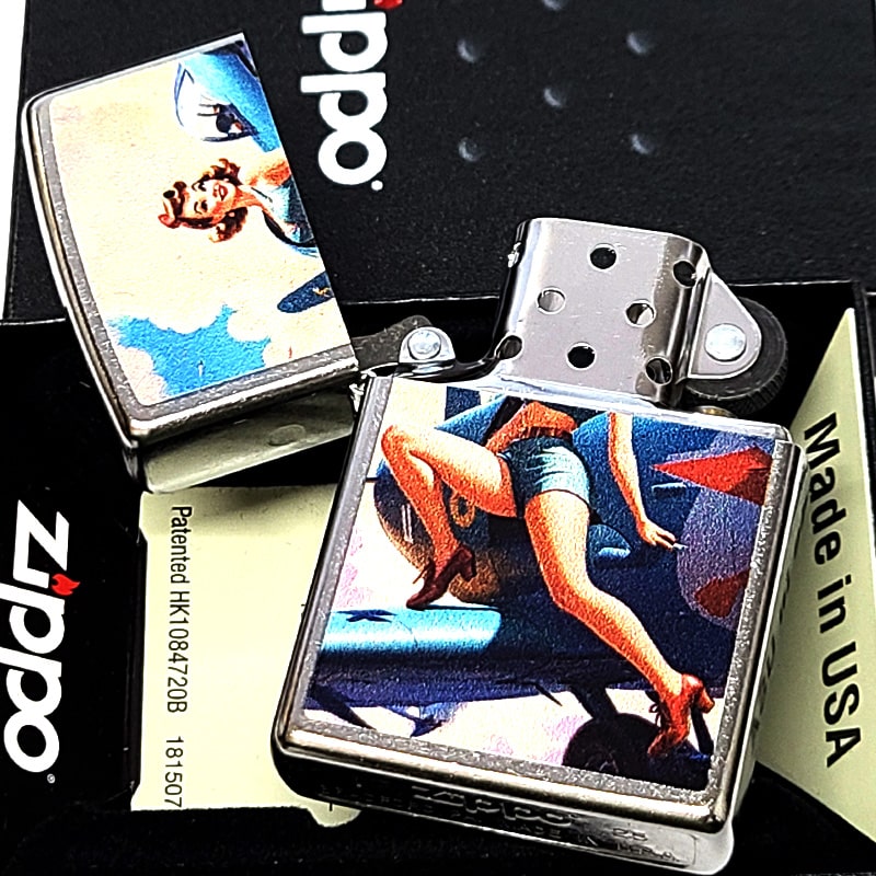 ZIPPO（ジッポー） ライター レトロ セクシー 女性 飛行機 アメリカン