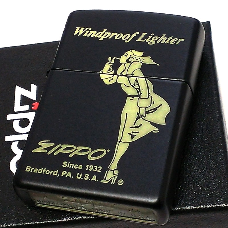 ZIPPO（ジッポー） ジッポ ライター ウィンディガールー 黒金 マット