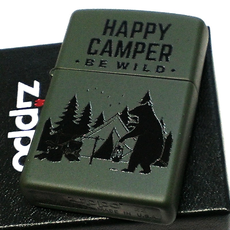 ZIPPO（ジッポー） ジッポ ライター クマ Happy Camper 熊 マット