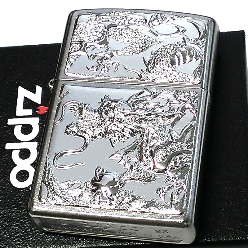 ZIPPO（ジッポー） ライター 銀龍 ジッポ 和柄 ドラゴン 3D 電鋳板