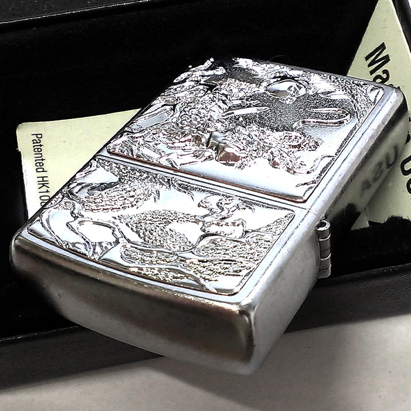 ZIPPO（ジッポー） ライター 銀龍 ジッポ 和柄 ドラゴン 3D 電鋳板