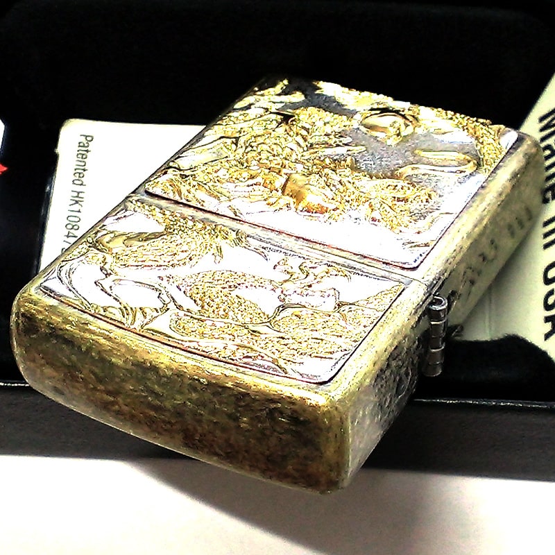 ZIPPO 金龍 ジッポ ライター 和柄 かっこいい ドラゴン 3D