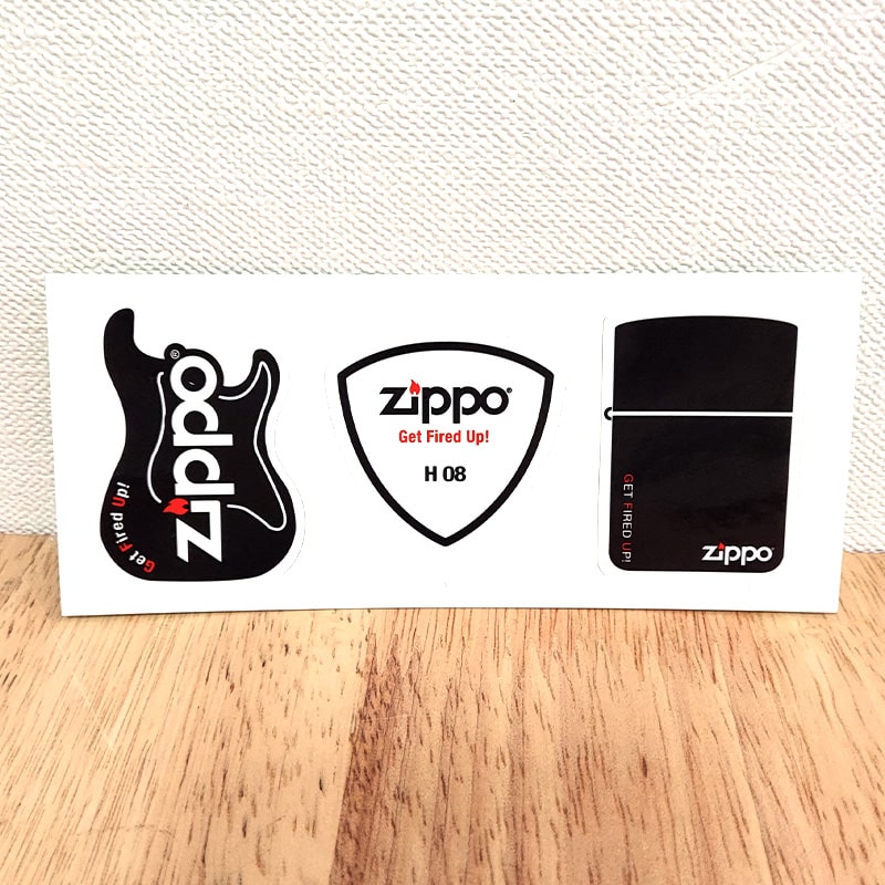 ステッカー ZIPPO正規ライセンス品 ロゴ シール 廃盤 絶版 アメリカン 雑貨 ビンテージ ジッポー レア 珍しい ギター アンティーク｜hayamipro