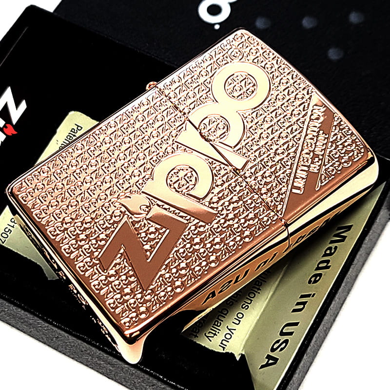 ZIPPO（ジッポー） ライター 限定 ロゴ 鏡面カッパー ジッポ