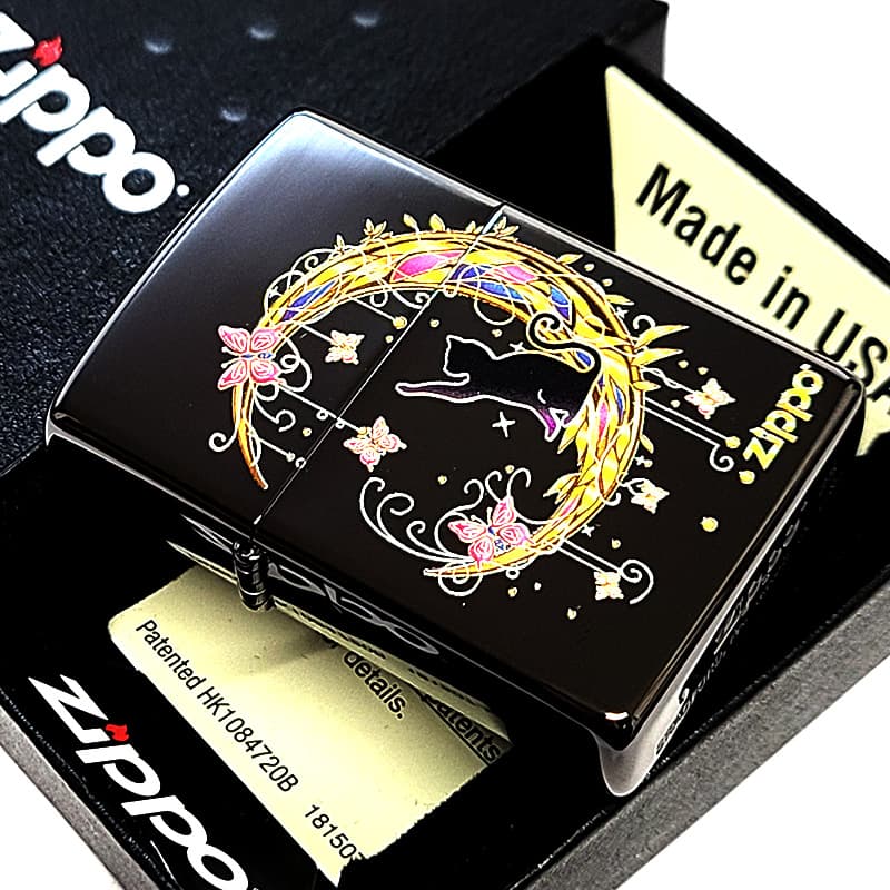 ZIPPO（ジッポー） ライター 猫 ジッポ クレッセントムーン 可愛い