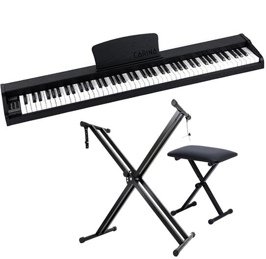 5カラー】電子ピアノ 88鍵盤 スタンド 椅子セット 木製 給電タイプ
