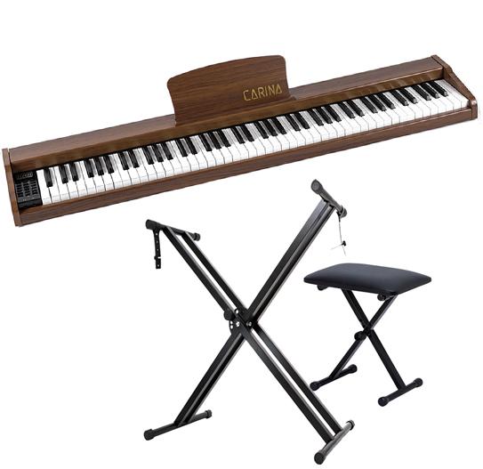 最新モデル】電子ピアノ 88鍵盤 スタンド 椅子セット 木製 給電タイプ 