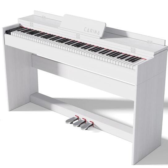 【5カラー】電子ピアノ 88鍵盤 ハマーアクッション鍵盤 ピアノタッチ感 木製スタンド 3本ペダル ホワイト ブラック ベージュ マホガニー ウォールナット 5カラー｜hayarishop｜03