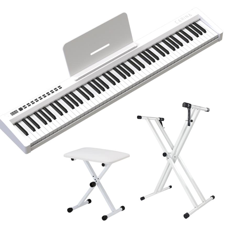 予約販売品 電子ピアノ 88鍵盤 スタンド 椅子セット 充電可能 日本語操作ボタン 軽量 キーボード コードレス スリム 軽い MIDI対応 新学期  新生活