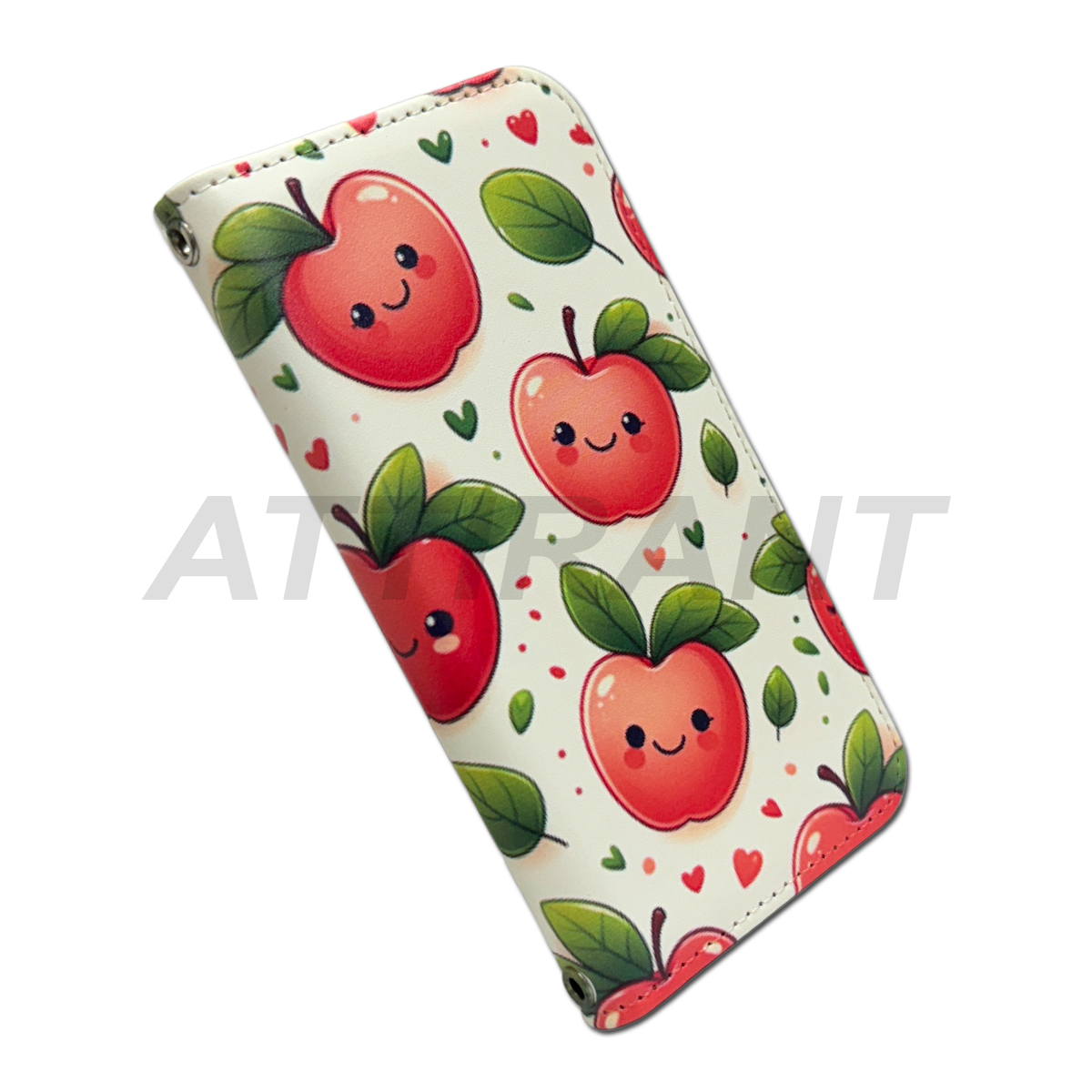 iPhone SE ケース 手帳型 カバー SE2 / SE3 リンゴ 林檎 アップル かわいい アイフォンケース｜hayariya｜02