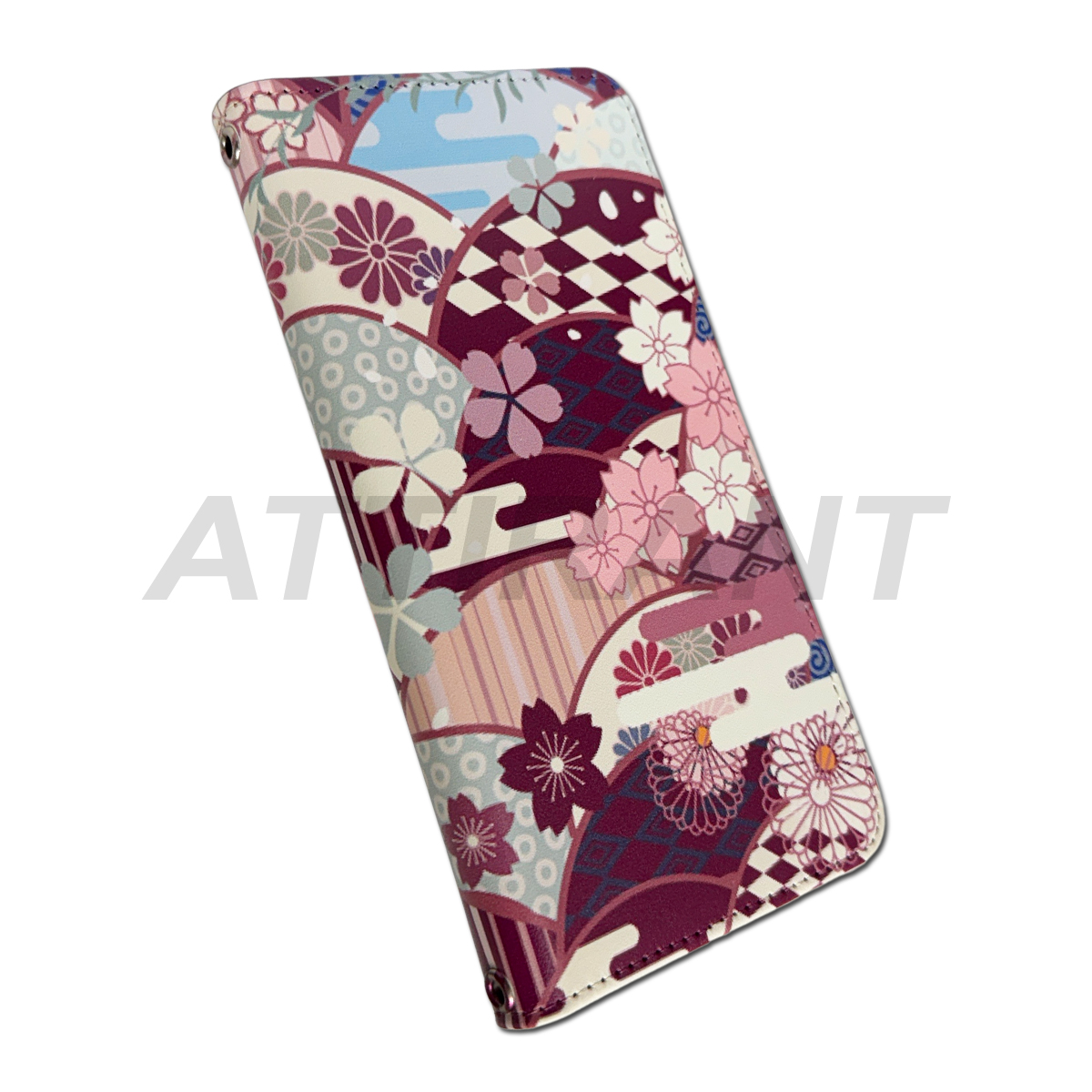 iPhone 12 ケース 手帳型 カバー 12 Pro mini ProMax 和柄 桜 さくら かわいい アイフォンケース｜hayariya｜02