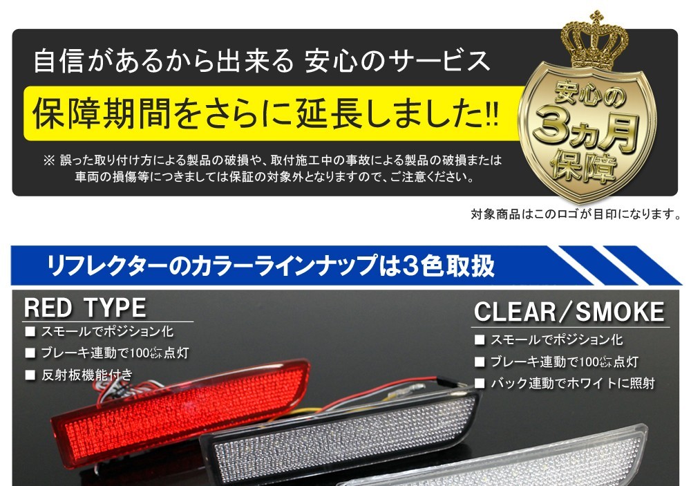 オデッセイ RC1 RC2 LED リフレクター 車検対応 反射板 パーツ