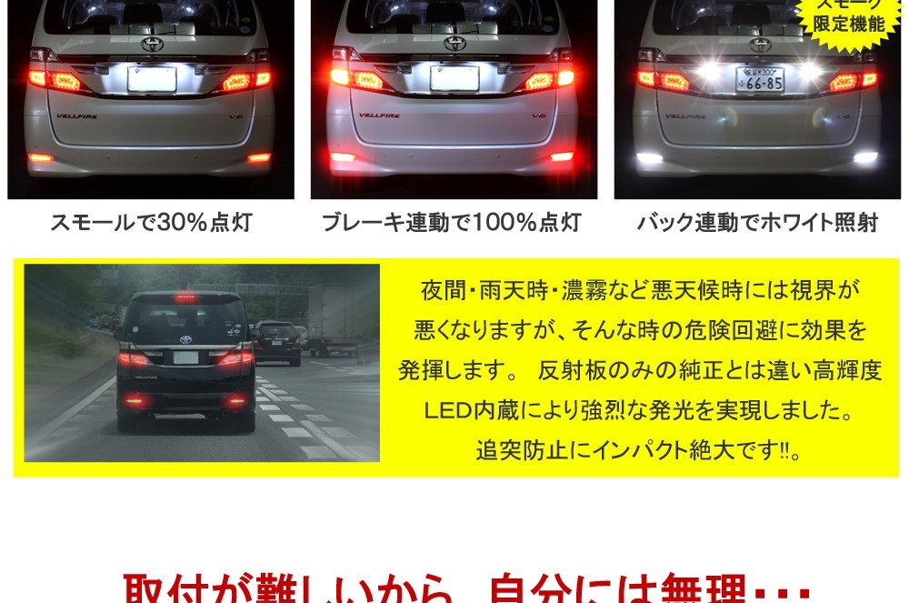 オデッセイ RC1 RC2 LED リフレクター 車検対応 反射板 パーツ