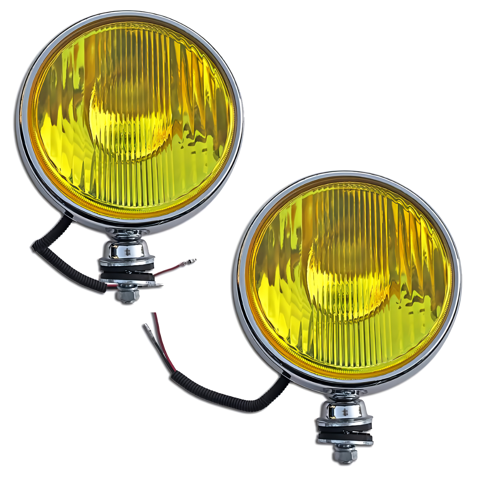 汎用 ハロゲン フォグランプ クリア 20Φ 100W 24V 2PCS セット レトロ