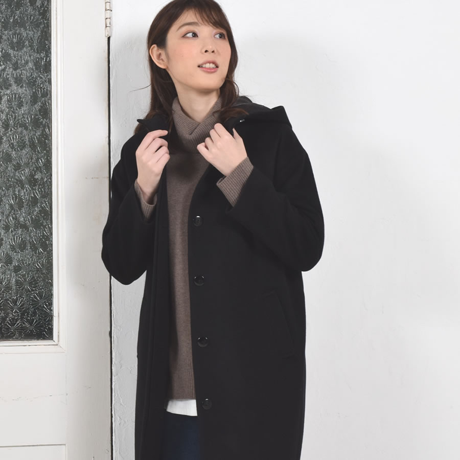 販売大特価祭 【美品】LEONARD ミンクファー付 カシミヤウール コート