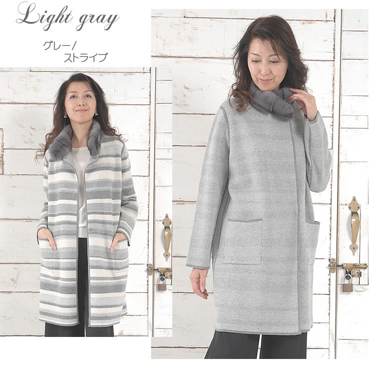 コート レディース スタンド カラーコートカシミヤ カシミア ウール