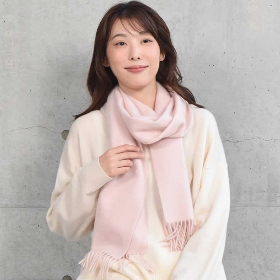 超美品 HERMES ベージュ カシミヤ マフラー フリンジ付き 未使用 HERMES エルメス マフラー カシミア Hパンチング
