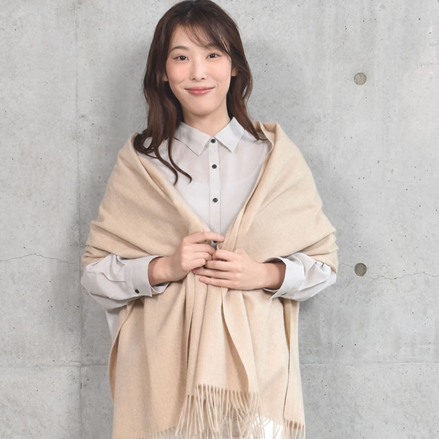 Merfirge 【名入れ刺繍可】カシミヤ ストール カシミヤストール