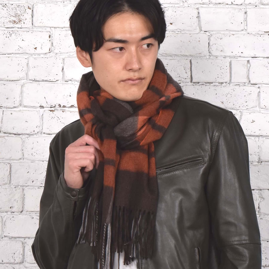 ストール カシミヤ100%【名入れ刺繍可】メンズマフラー カシミヤ ストール カシミヤストール カシミヤ100% 柄  クリスマス ギフト プレゼント | Merfirge | 09