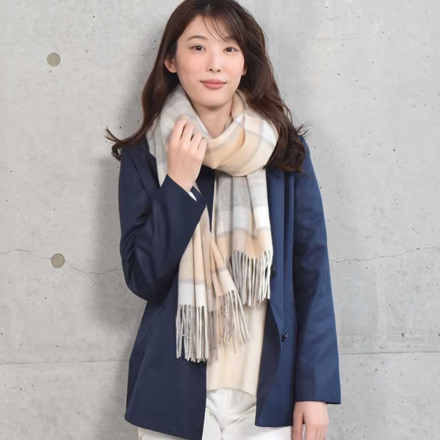 Merfirge 【名入れ刺繍可】カシミヤ ストール カシミヤストール