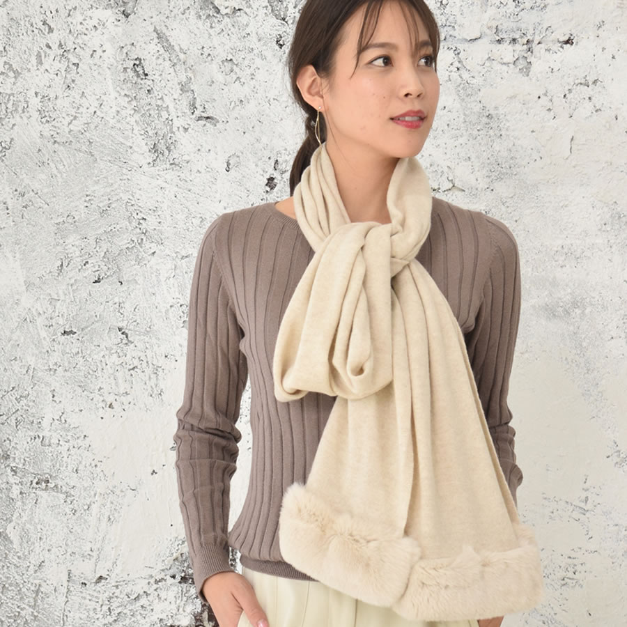 カシミヤ カシミア 100％ ニット マフラー レッキストリム カシミヤ100