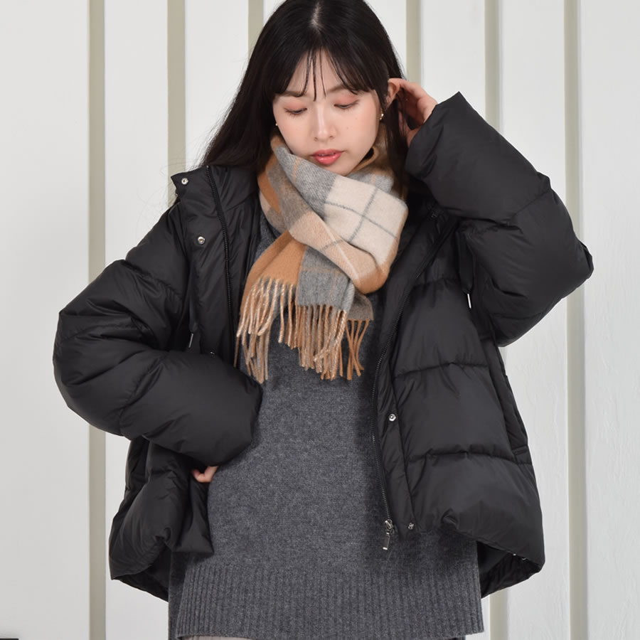 最大値下げ‼️COACH ウール&カシミヤ　リバーシブルマフラー COACH コーチ マフラー レディース ストール カシミヤ混 大判