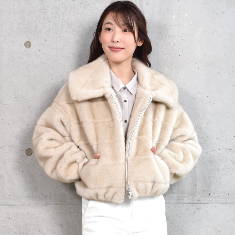 Merfirge ファーコート ファージャケット エコファー ミンクライク