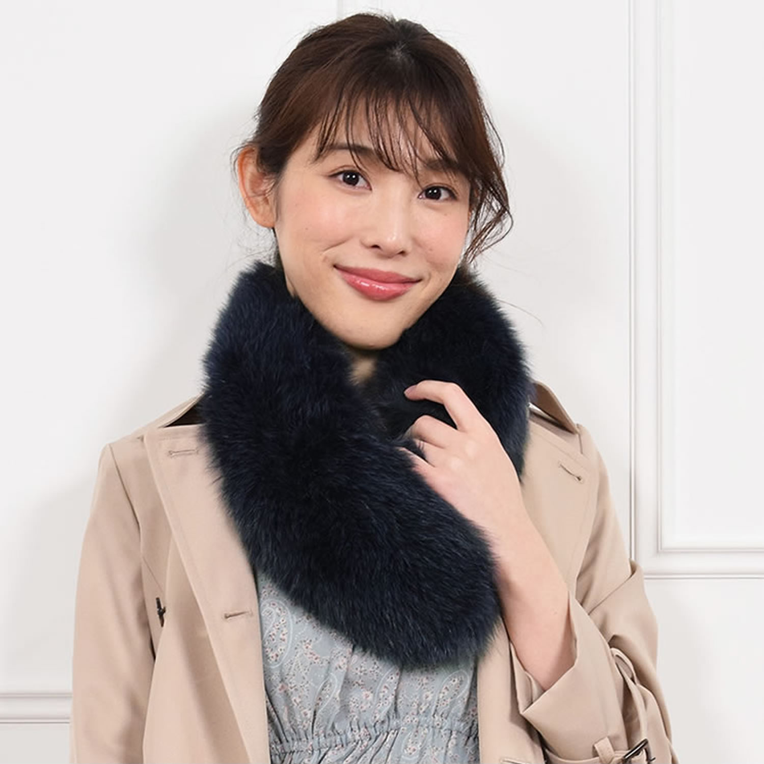 日本製 SAGA フォックス ファー マフラー  毛皮 ファー サガ カラー ティペット ふわふわ 防寒 結婚式 二次会 秋冬  (f5010)｜hayashiguchi｜08