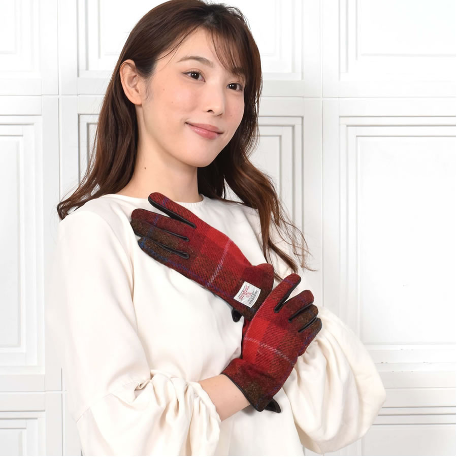 HARRIS TWEED（ハリスツイード） 爆買 グローブ レディース 手袋 羊革
